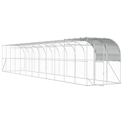 Kippenhok Tegen de Muur zilver 1200 x 200 x 215 cm