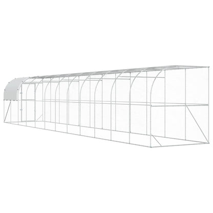 Kippenhok Tegen de Muur zilver 1200 x 200 x 215 cm