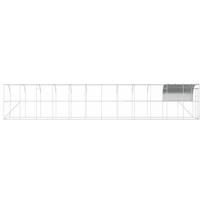 Kippenhok Tegen de Muur zilver 1200 x 200 x 215 cm
