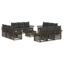 Tuinbankenset 13 pcs Grijs poly rattan