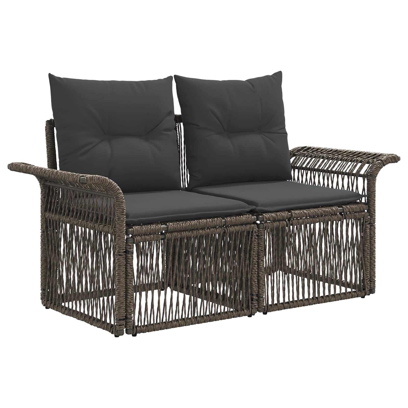 Tuinbankenset 6 pcs Grijs poly rattan