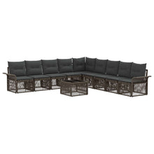 Tuinbankenset 10 pcs Grijs poly rattan