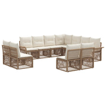Tuinbankenset 11 pcs Beige poly rattan