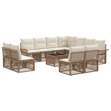 Tuinbankenset 12 pcs Beige poly rattan