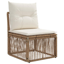 Tuinbankenset 10 pcs Beige poly rattan