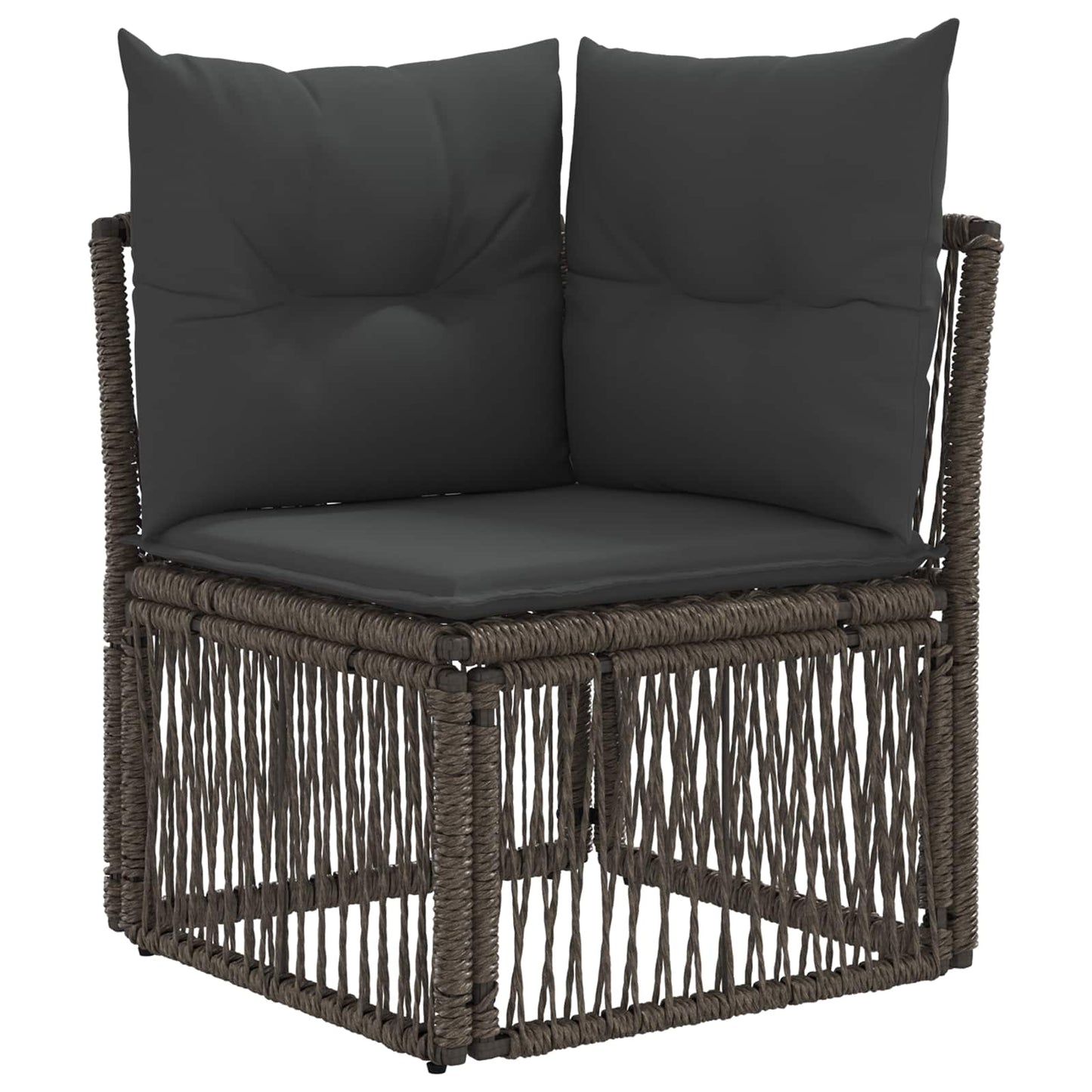 Tuinbankenset 7 st 7-Aantal zitplaatsen Grijs poly rattan