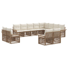 Tuinbankenset 12 pcs Beige en Crème Wit poly rattan