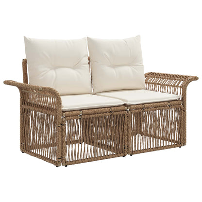 Tuinbankenset 8 st 8-Aantal zitplaatsen Beige en Crème Wit