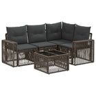 Tuinset poly rattan grijs 5-delig