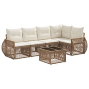 Tuinbankenset poly rattan beige crème wit