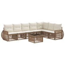 Tuinbankenset 8 pcs Beige en Crème Wit poly rattan