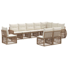 Tuinbankenset 10 pcs Beige en Crème Wit poly rattan