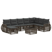 Tuinbankenset poly rattan grijs