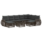 Garden Sofa Set 10 pcs Grey poly rattan