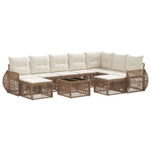 Tuinbankenset 10 pcs Beige poly rattan