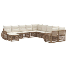 Tuinbankenset 11 pcs Beige poly rattan