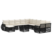 Tuinbankenset 12 pcs Zwart poly rattan