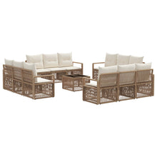 Tuinbankenset 13 pcs Beige poly rattan