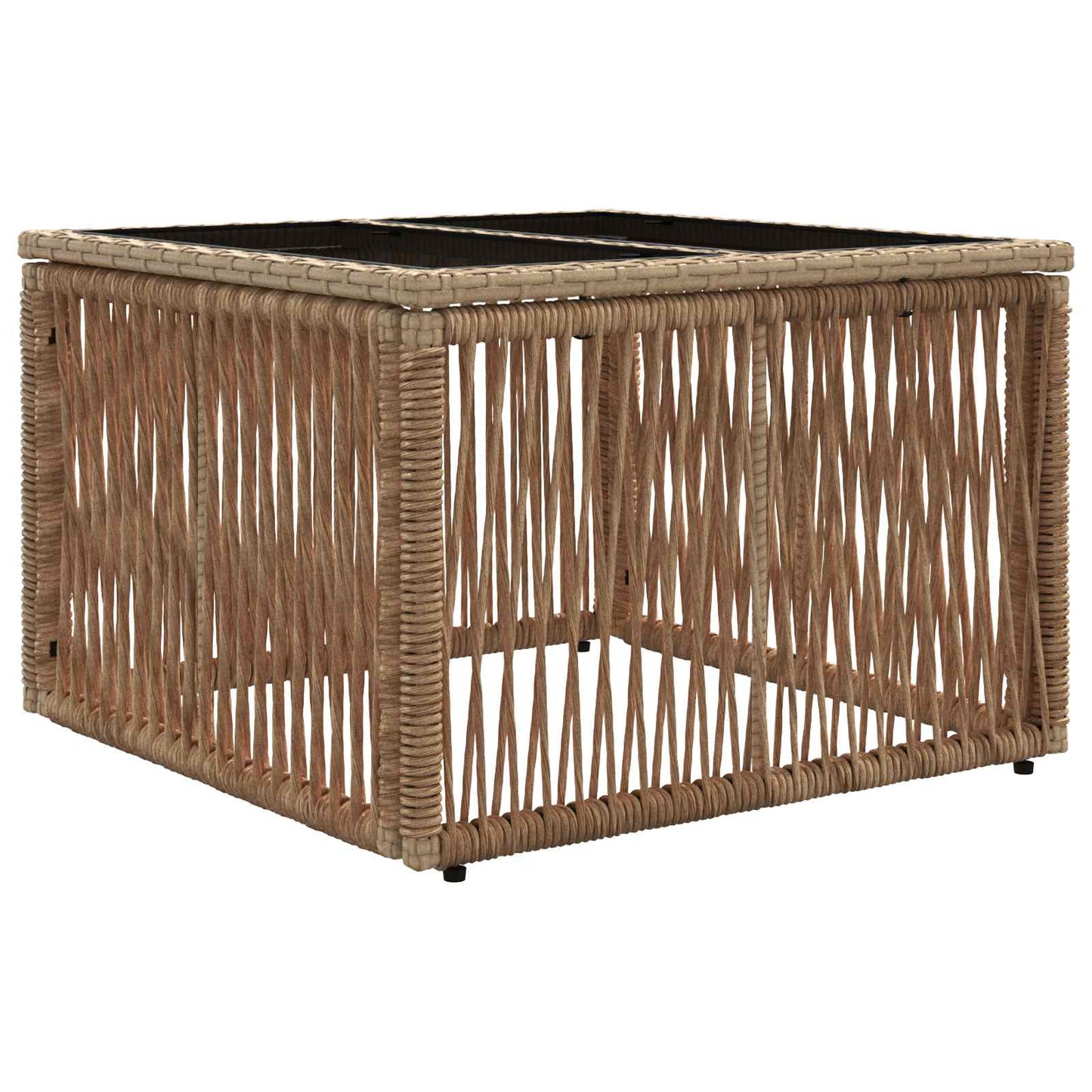 Tuinbankenset 6 pcs Beige poly rattan