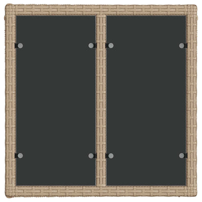 Tuinbankenset 6 pcs Beige poly rattan
