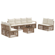 Tuinbankenset poly rattan beige