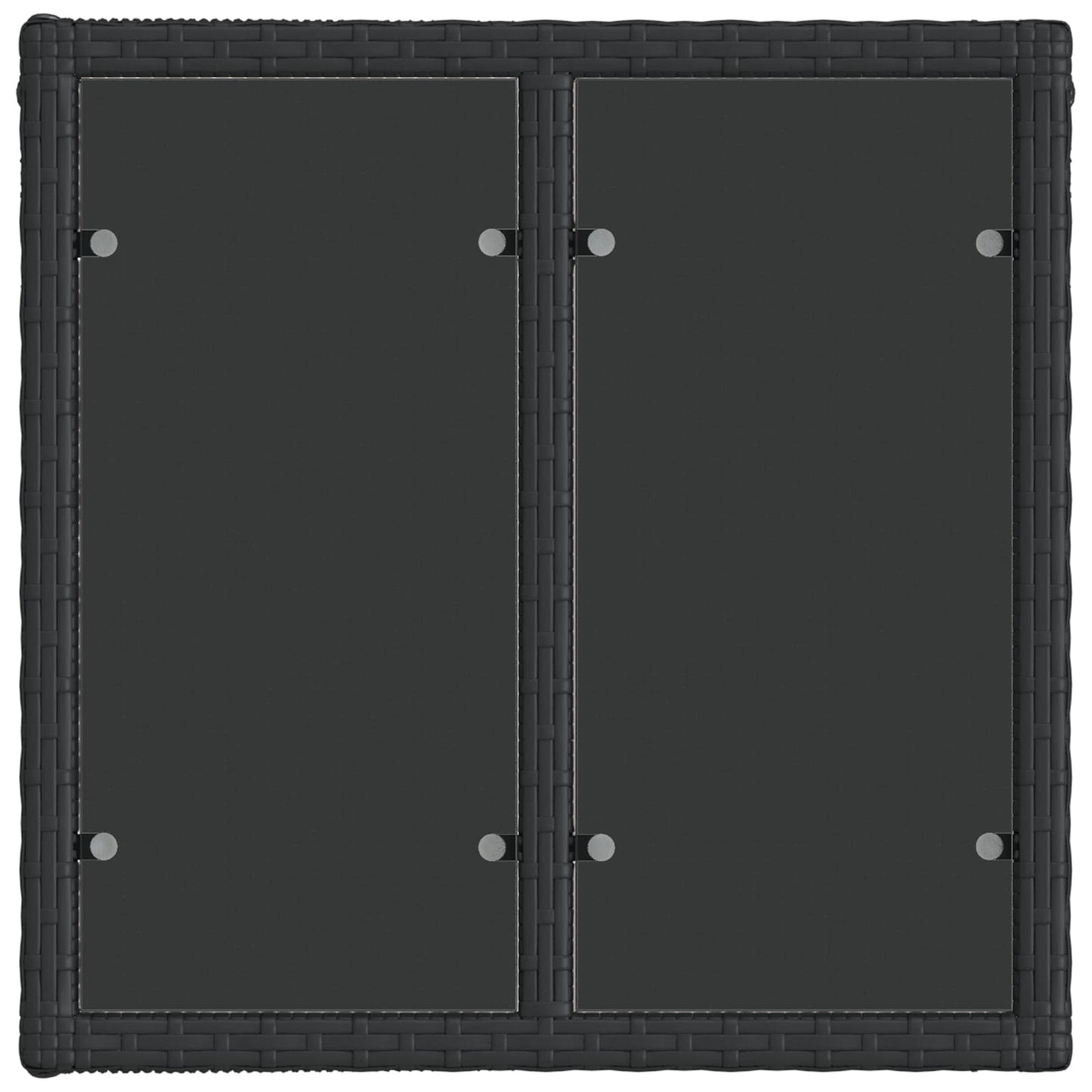 Tuinbankenset 10 pcs Zwart poly rattan