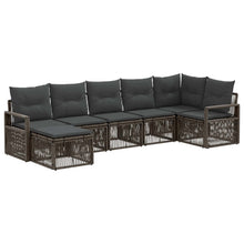 Tuinbankenset 7 pcs Grijs poly rattan