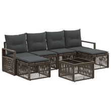 Tuinbankenset 7 pcs Grijs poly rattan