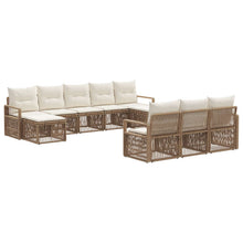 Tuinbankenset 10 pcs Beige poly rattan