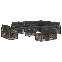 Tuinbankenset 13 pcs Grijs poly rattan