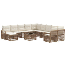 Tuinbankenset 12 pcs Beige poly rattan