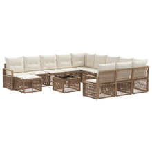 Tuinbankenset 13 pcs Beige poly rattan