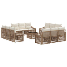 Tuinbankenset 13 pcs Beige poly rattan