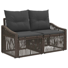 Tuinbankenset 6 pcs Grijs poly rattan