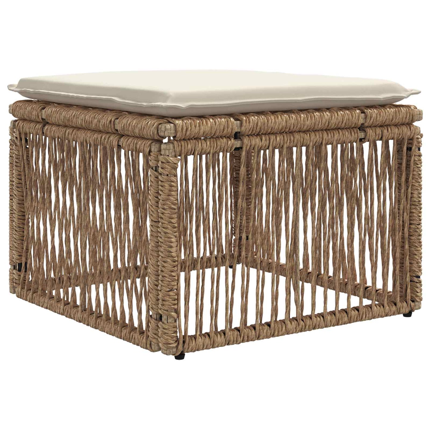 Tuinbankenset 5 pcs Beige poly rattan