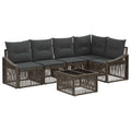 Tuinbankenset 6 pcs Grijs poly rattan