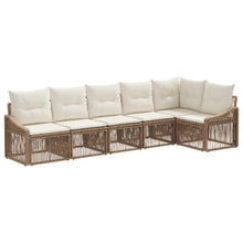 Tuinbankenset 6 pcs Beige poly rattan