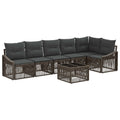Tuinbankenset 7 pcs Grijs poly rattan