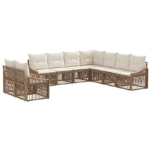 Tuinbankenset 9 pcs Beige poly rattan