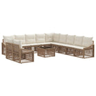Tuinbankenset poly rattan beige 12-delig