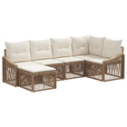 Tuinset poly rattan 6-delig beige