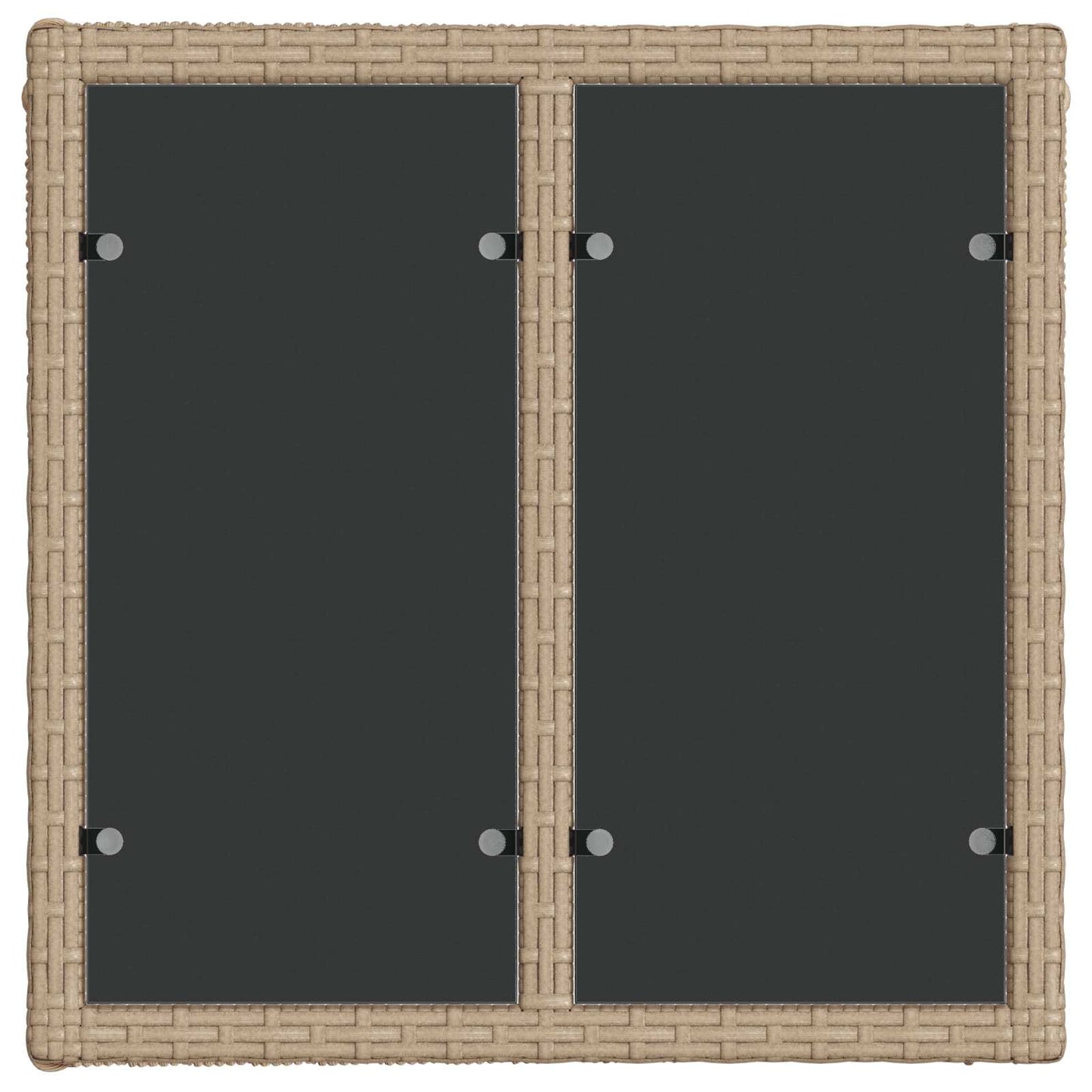 Tuinbankenset 7 pcs Beige poly rattan