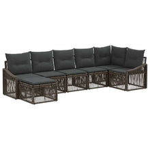 Tuinbankenset 7 pcs Grijs poly rattan