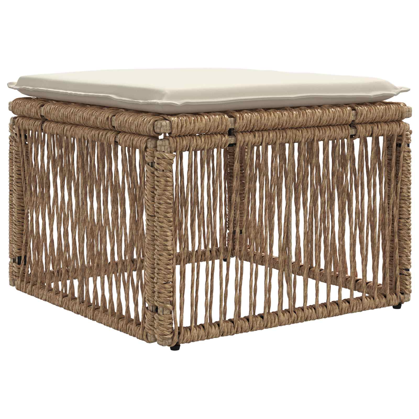 Tuinbankenset 8 pcs Beige poly rattan