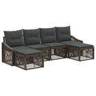 Tuinset poly rattan grijs 6 delig