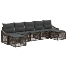 Tuinbankenset 7 pcs Grijs poly rattan