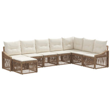 Tuinbankenset 8 pcs Beige poly rattan