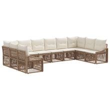 Tuinbankenset 10 pcs Beige poly rattan