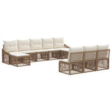 Tuinbankenset 10 pcs Beige poly rattan
