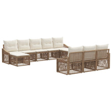 Tuinbankenset 10 pcs Beige poly rattan